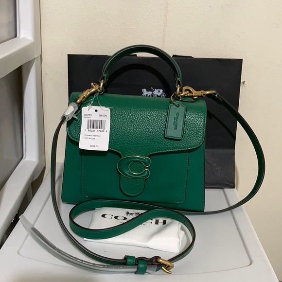 Coach Handbags - Coach Tabby Top 20 Mixed leather Green